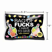 Bag of Fucks I Have to Give -3oz Bag - Measurements