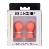 Sex & Mischief Peaches 'n CreaMe Silicone Nipple Suckers - Packaging Front