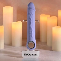 Evolved Novelties Large Purple Fantasy Realistic Vibrator - Stand Right