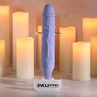 Evolved Novelties Large Purple Fantasy Realistic Vibrator - Stand Front