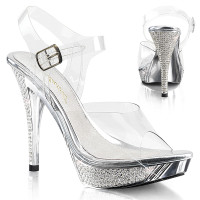 Pleaser Shoes ELEGANT-408 4.5" Rhinestone Embellished Heel and Platform