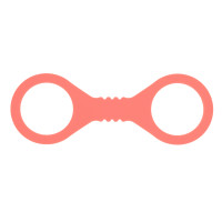 Sex & Mischief Peaches 'n CreaMe Small Silicone Cuffs - Front