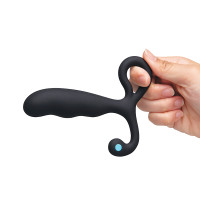 b-Vibe P-Spot Vibing Hands-Free Rechargeable Vibrating Silicone Prostate Massager - Hand #2
