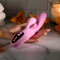 Evolved Novelties Push The Button Rabbit Vibrator - Hand