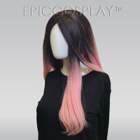 Signature - Darkest Brown to Baby Pink Ombre Lace Front Wig - Side