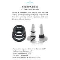 Selopa 3 Ring Circus Cock Rings - Packaging Back