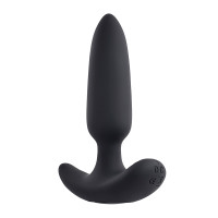 Black Beauty Remote Control Butt Plug - Front Left