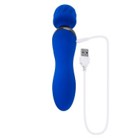 Blue Belle Double-Ended Wand Vibrator - Charging