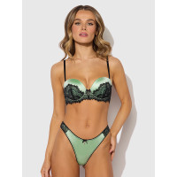 House of Desire Lara Lace Strapless Push Up Bra & Tanga Set - Front