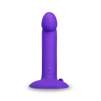 b-Vibe Vibrating Curved Strap-On Kit 6.5" Vibrating Silicone Dildo with Harness - Top