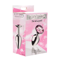 Booty Sparks Pink Gem Small Anal Plug - 3D Packaging