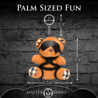 Master Series Shibari Rope Teddy Bear Keychain - Measurements