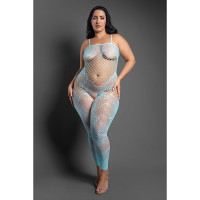 Fantasy Lingerie Plus Size Dream Of Me Footless Open Crotch Bodystocking - Front