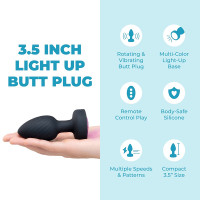 b-Vibe 3.5 inch Light Up Butt Plug - Features