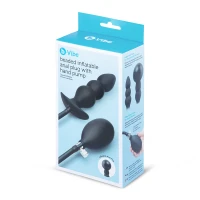 b-Vibe Beaded Inflatable Anal Plug with Hand Pump - Packaging Front