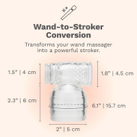 Le Wand Clear Male Masturbator Wand Attachment - Measurments