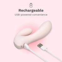 Le Wand Mini Vibe G-Double Rechargeable Clitoral & G-Spot Vibrator - USB Rechargeable