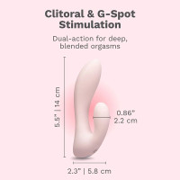 Le Wand Mini Vibe G-Double Rechargeable Clitoral & G-Spot Vibrator - Measurments