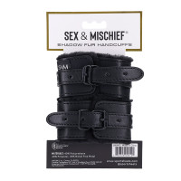 Sex & Mischief Shadow Fur Handcuffs - Packaging Back