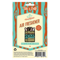 Wood Rocket Eat A Bag Of Dicks Air Freshener - Packaging Back