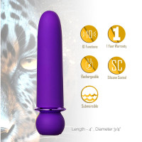 Purple JAGUAR 10-Function Super-Charged Bullet - Features