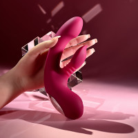 Evolved Novelties Gentle Persuasion Come-Hither Rabbit Vibrator - Hand