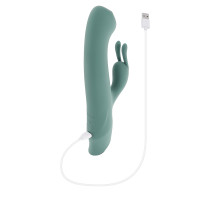 Evolved Novelties Satin Swirl G-Spot Rabbit Vibrator - Charging