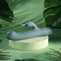 Evolved Novelties Satin Swirl G-Spot Rabbit Vibrator - Lifestyle #4