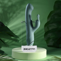Evolved Novelties Satin Swirl G-Spot Rabbit Vibrator - Lifestyle #1
