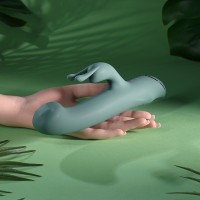 Evolved Novelties Satin Swirl G-Spot Rabbit Vibrator - Hand