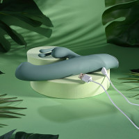 Evolved Novelties Satin Swirl G-Spot Rabbit Vibrator - Lifestyle Charging