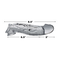 Size Matters Clear 2 Inch Extender Sleeve - Measurements