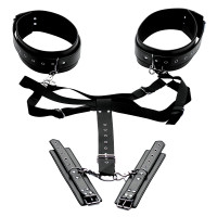 Master Series Acquire Easy Access Thigh Harness with Wrist Cuffs