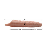 XR Brands Realistic 3 Inch Extender Sleeve - Measurements