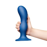 b-Vibe Milk 8.5 Inch Curved XXL Anal Trainer with Tapered Tip and Suction Cup - Hand #2