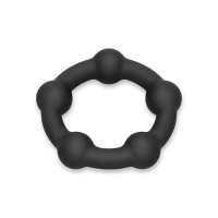 b-Vibe Snug Ring Orbit Soft Stretch Silicone Secure Fit Nubby Cock Ring - Laying