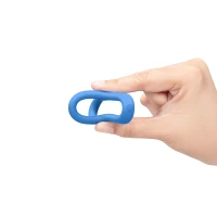 b-Vibe Snug Ring Tri-Sling Soft Stretch Silicone Cock-and-Ball Sling - Hand #2