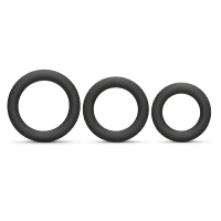 b-Vibe Snug Ring Swole 3-Pack Soft Stretch Silicone Secure Fit Cock Ring - Front