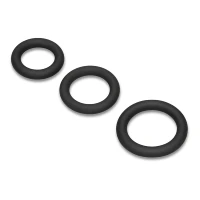 b-Vibe Snug Ring Swole 3-Pack Soft Stretch Silicone Secure Fit Cock Ring - Laying