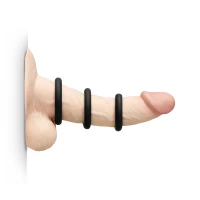 b-Vibe Snug Ring Swole 3-Pack Soft Stretch Silicone Secure Fit Cock Ring - Lifestyle #5
