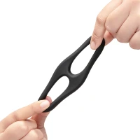 b-Vibe Flex Ring 8 Super Soft Silicone Secure Fit Cock-and-Ball Ring - Hand #2