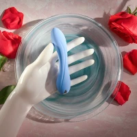 Evolved Novelties Blue Crush Petite Silicone Vibrator - Lifestyle #4