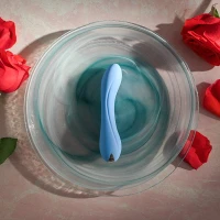 Evolved Novelties Blue Crush Petite Silicone Vibrator - Lifestyle #1