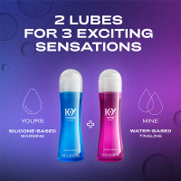 K-Y Yours + Mine Couples Lubricants - 2 Lubes