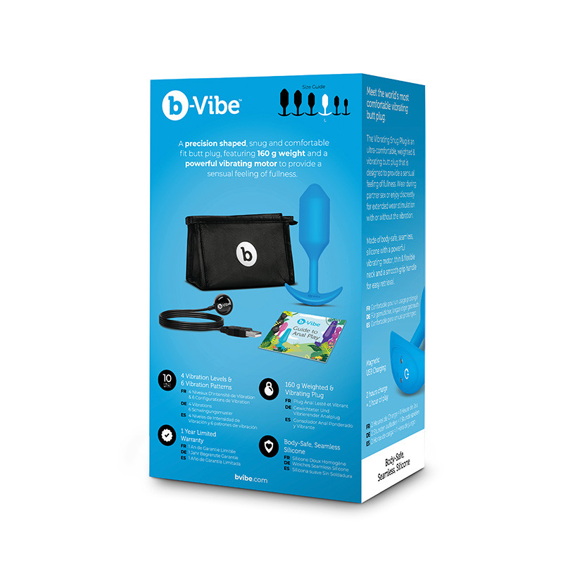 b-Vibe Vibrating Snug Plug 3 - Weighted & Vibrating Silicone Plug