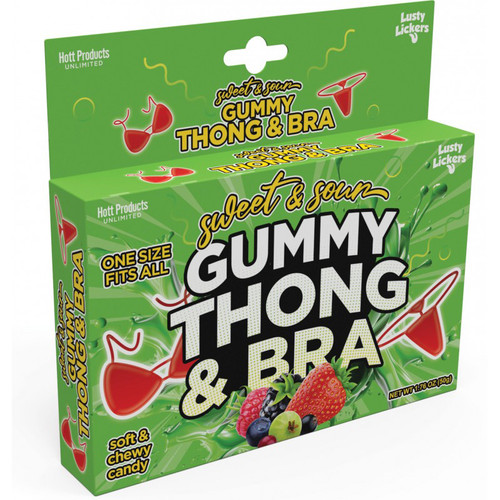 Hott Products Sweet & Sour Gummy Thong & Bra