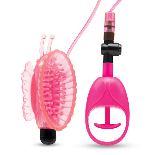 Lux Fetish Vibrating Butterfly Pussy Pump with Quick Release