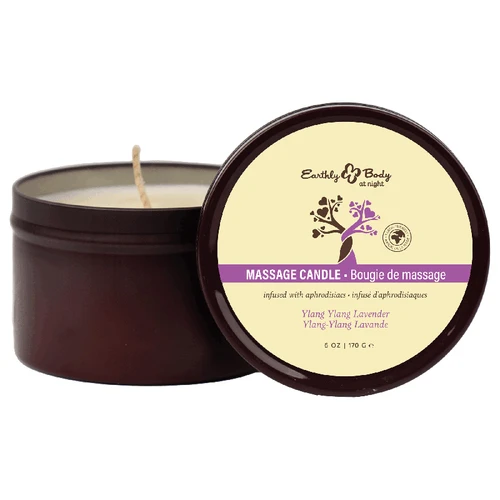 Earthly Body at Night Candle 6 oz Ylang Ylang Lavender Scent