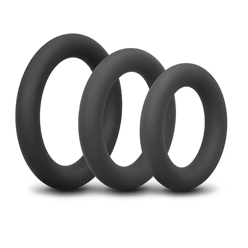 b-Vibe Snug Ring Swole 3-Pack Soft Stretch Silicone Secure Fit Cock Ring