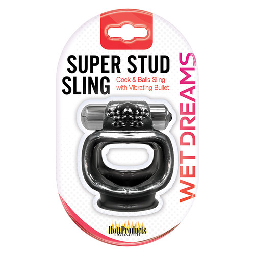 Hott Products Super Stud Sling - Cock & Balls Sling with Vibrating Bullet